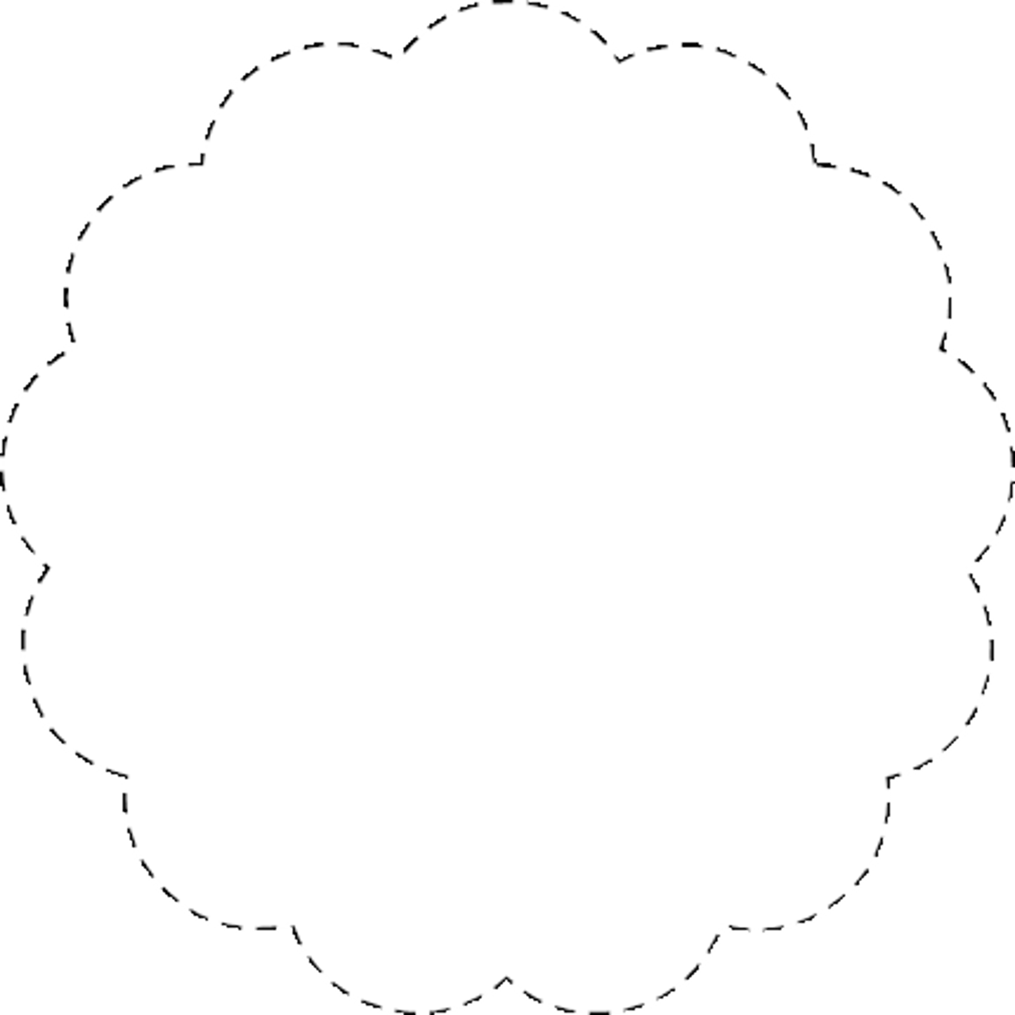 Scalloped Label 1.75" x 1.75"