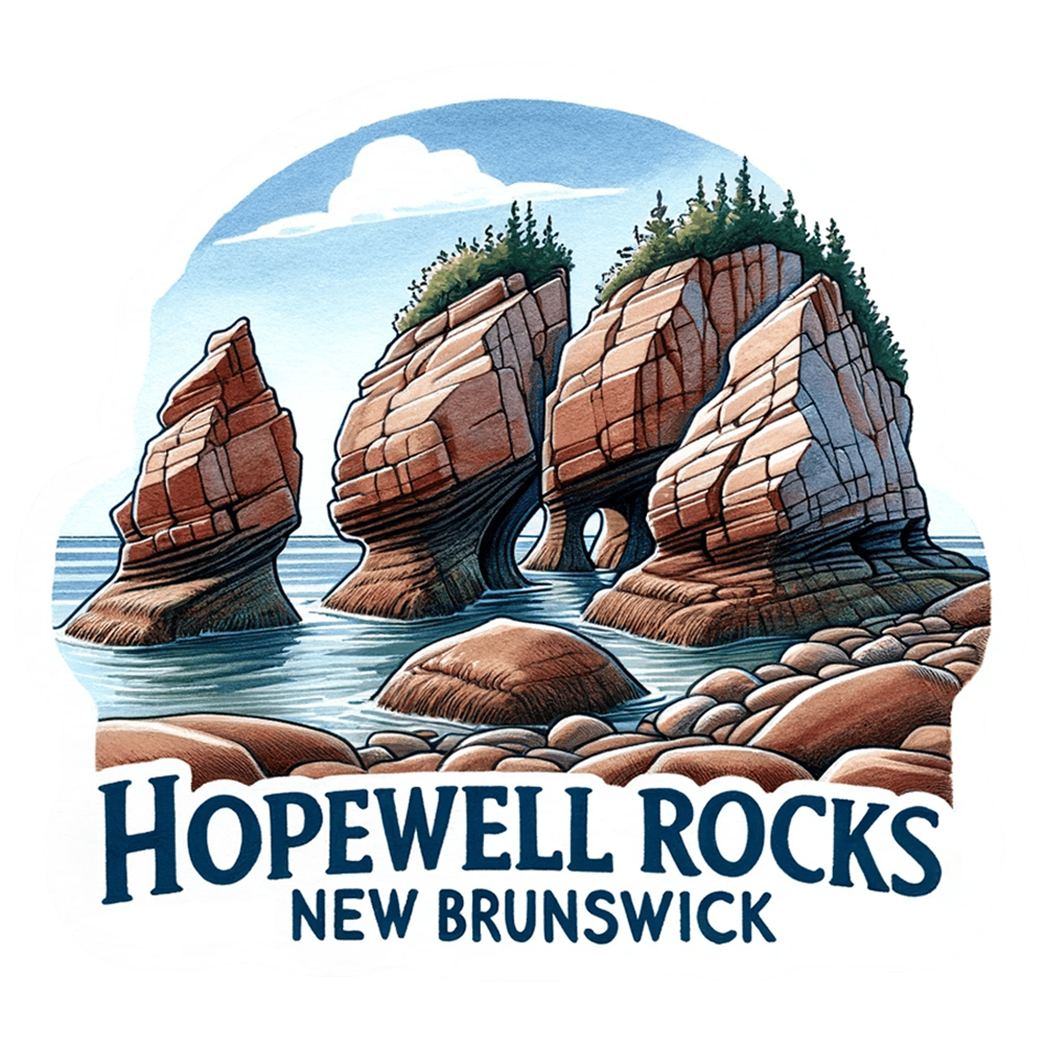 New Brunswick, Hopewell Rocks