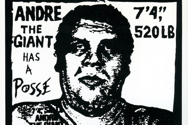 Shepard Faireys Andre the Giant has a posse sticker