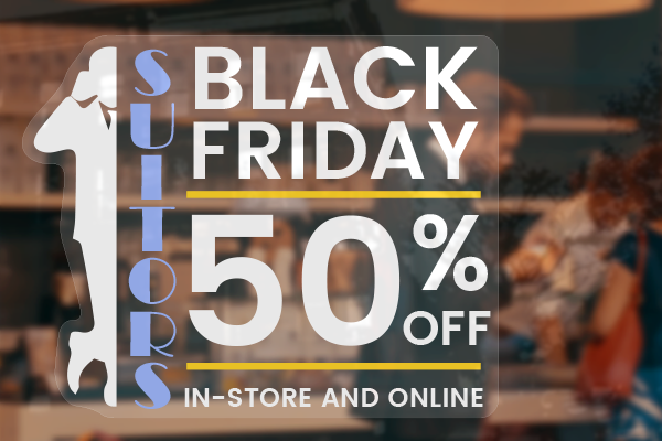 Window signage for e-commerce sales