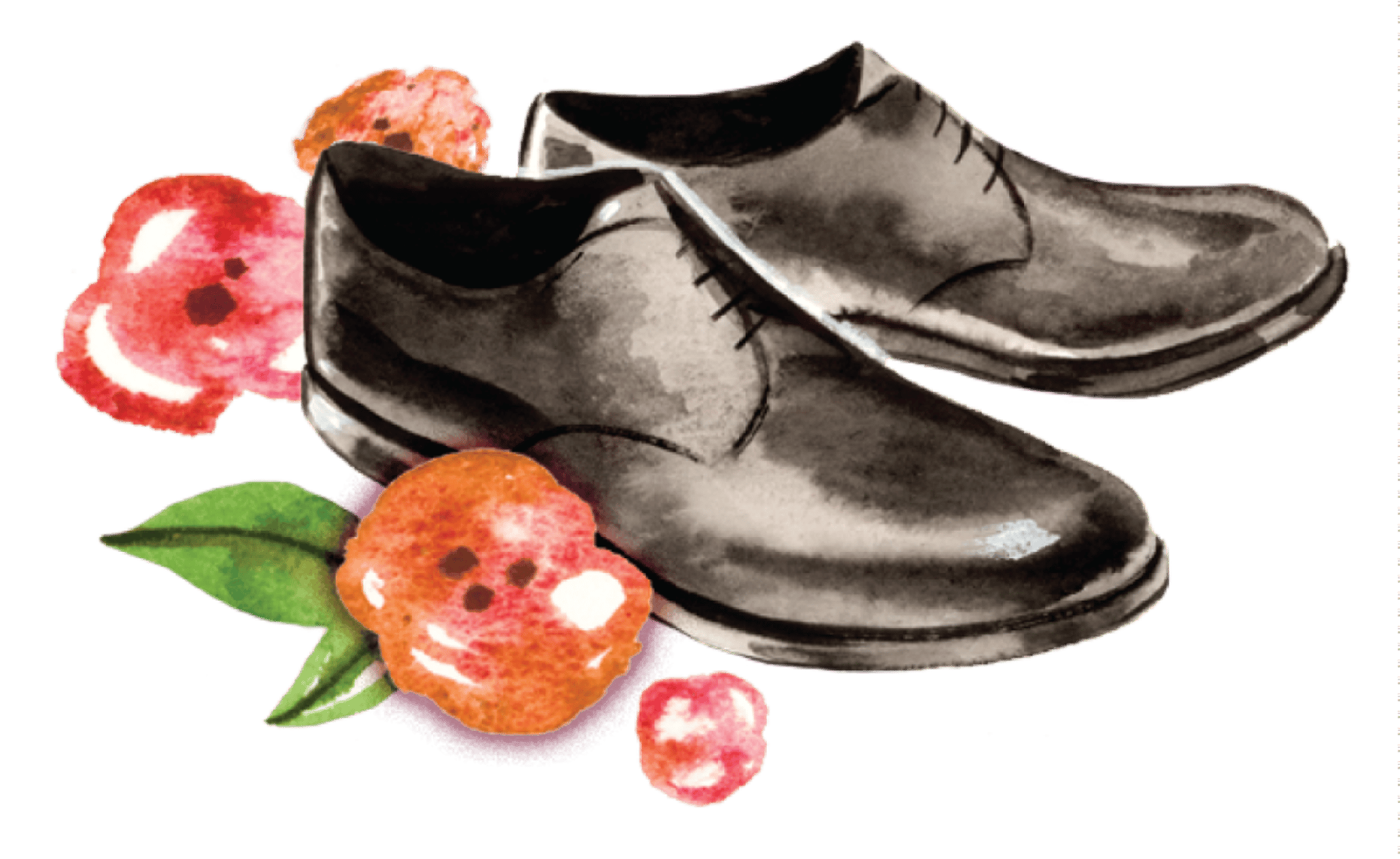 Floral Groom Shoes