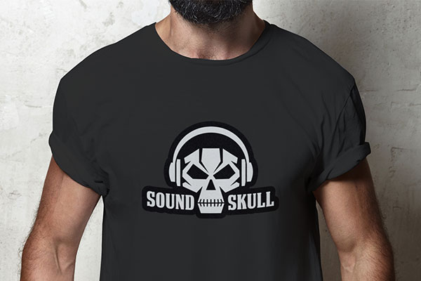 custom band logo iron-on transfer on a t-shirt 