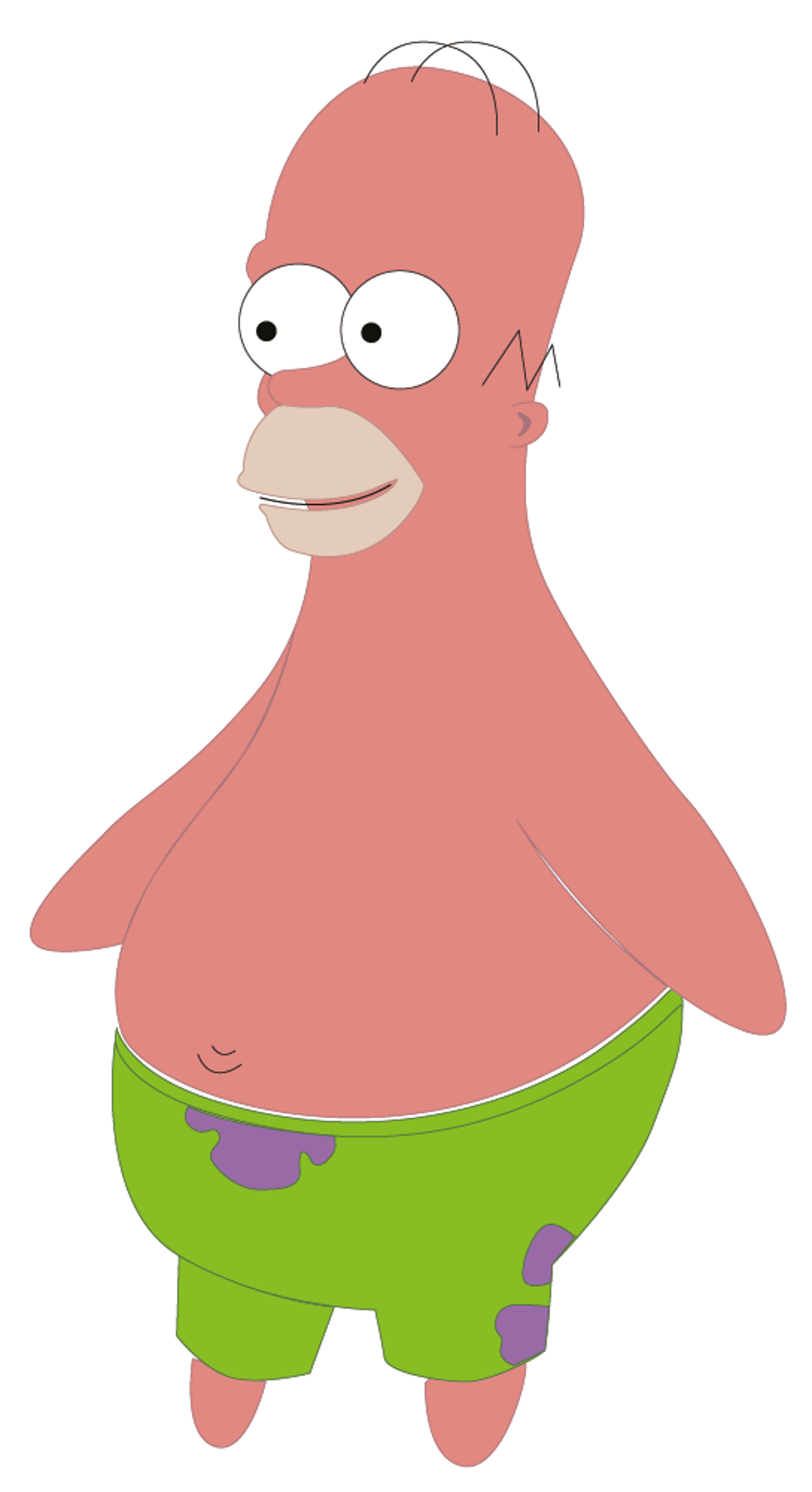Funny Homer Patrick Star