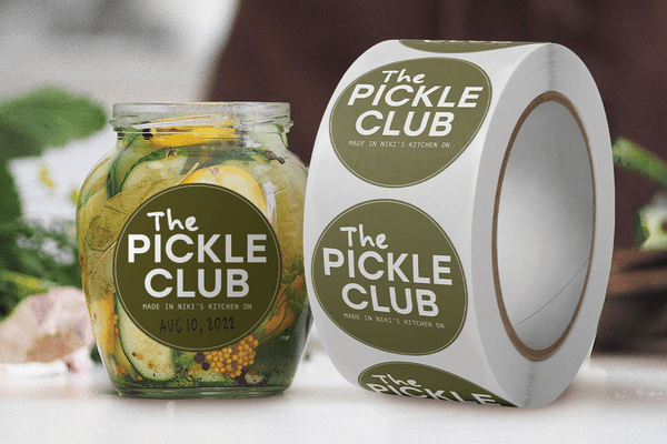 Passionate picklers jar and label