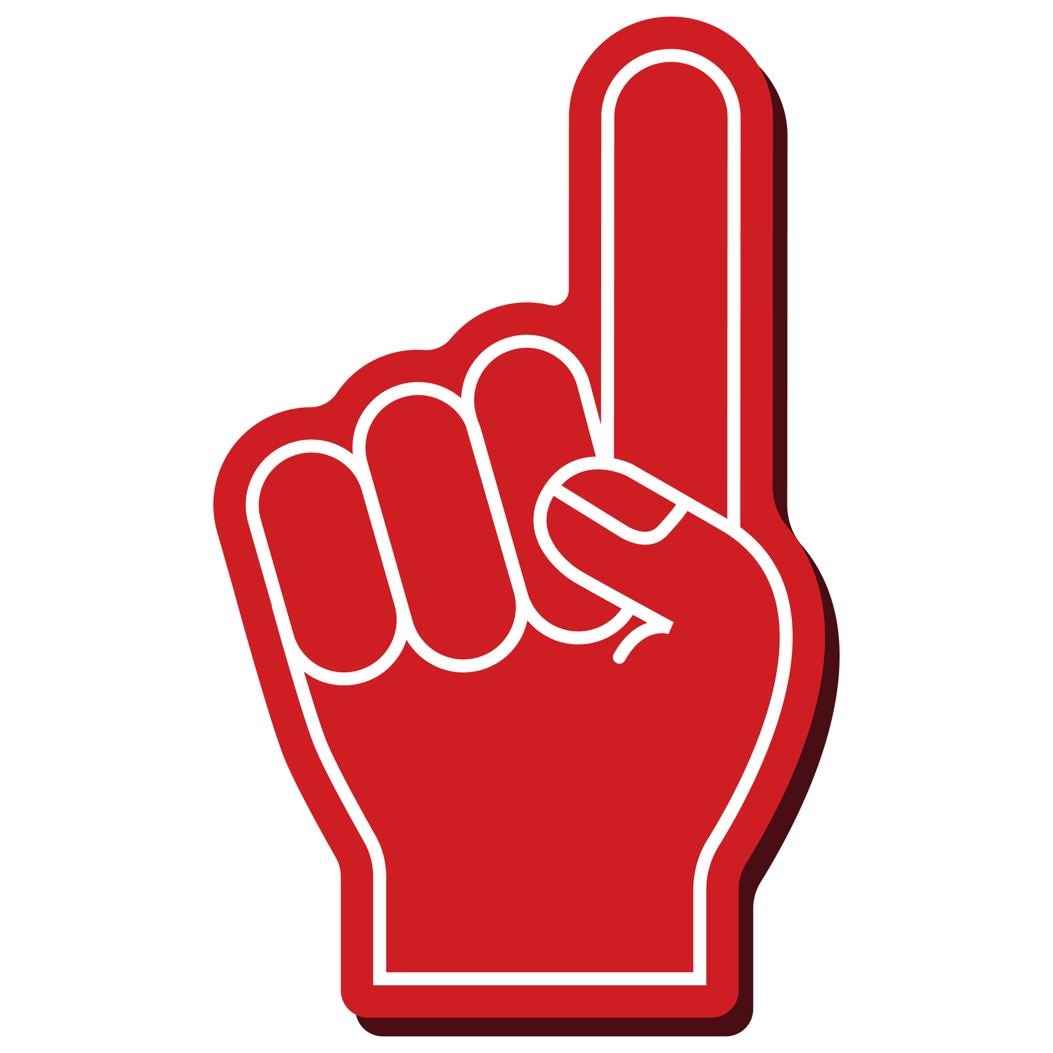 Number 1 Fan Red
