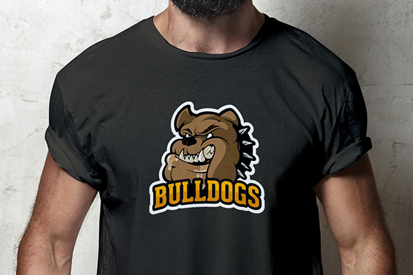 Custom iron-on on a t-shirt