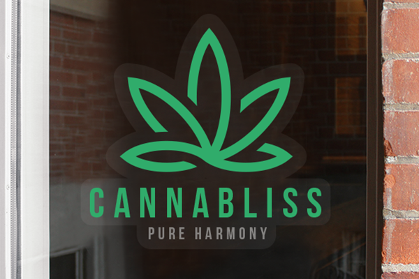 Cannabis branded window decal