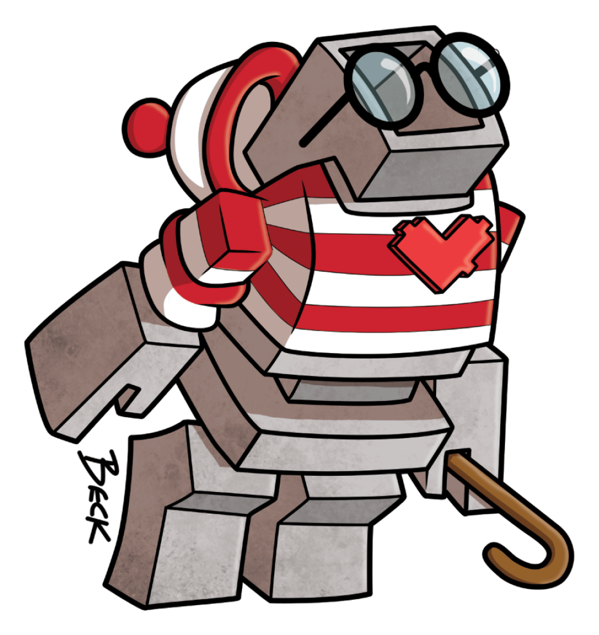 Cute Beck Waldo Heart Robot 