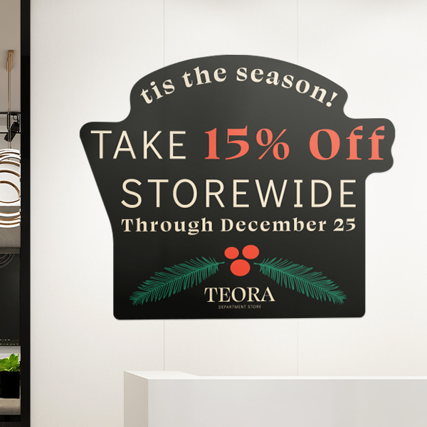 Use decals to spread the word about your seasonal promotions and sales