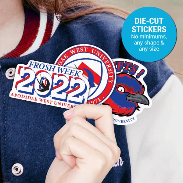 Create swag stickers to handout to guests at events and gatherings