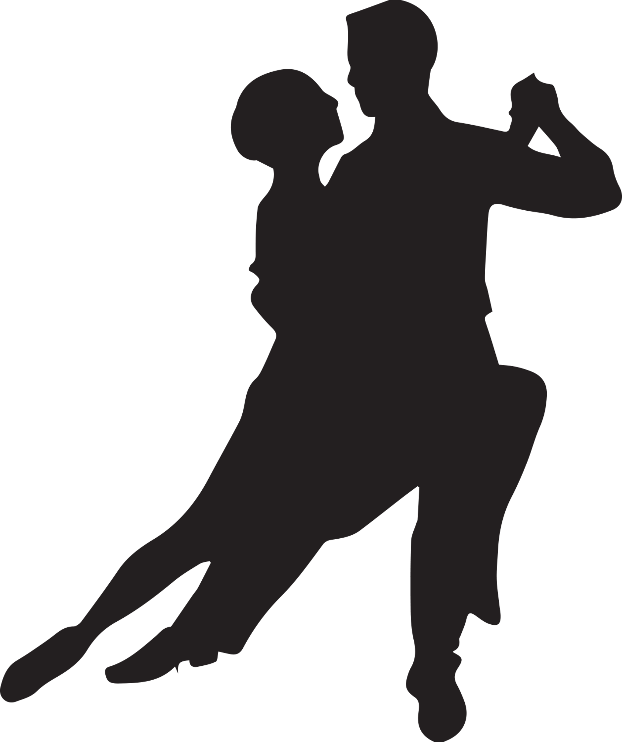 Ballroom Dancers Silhouette