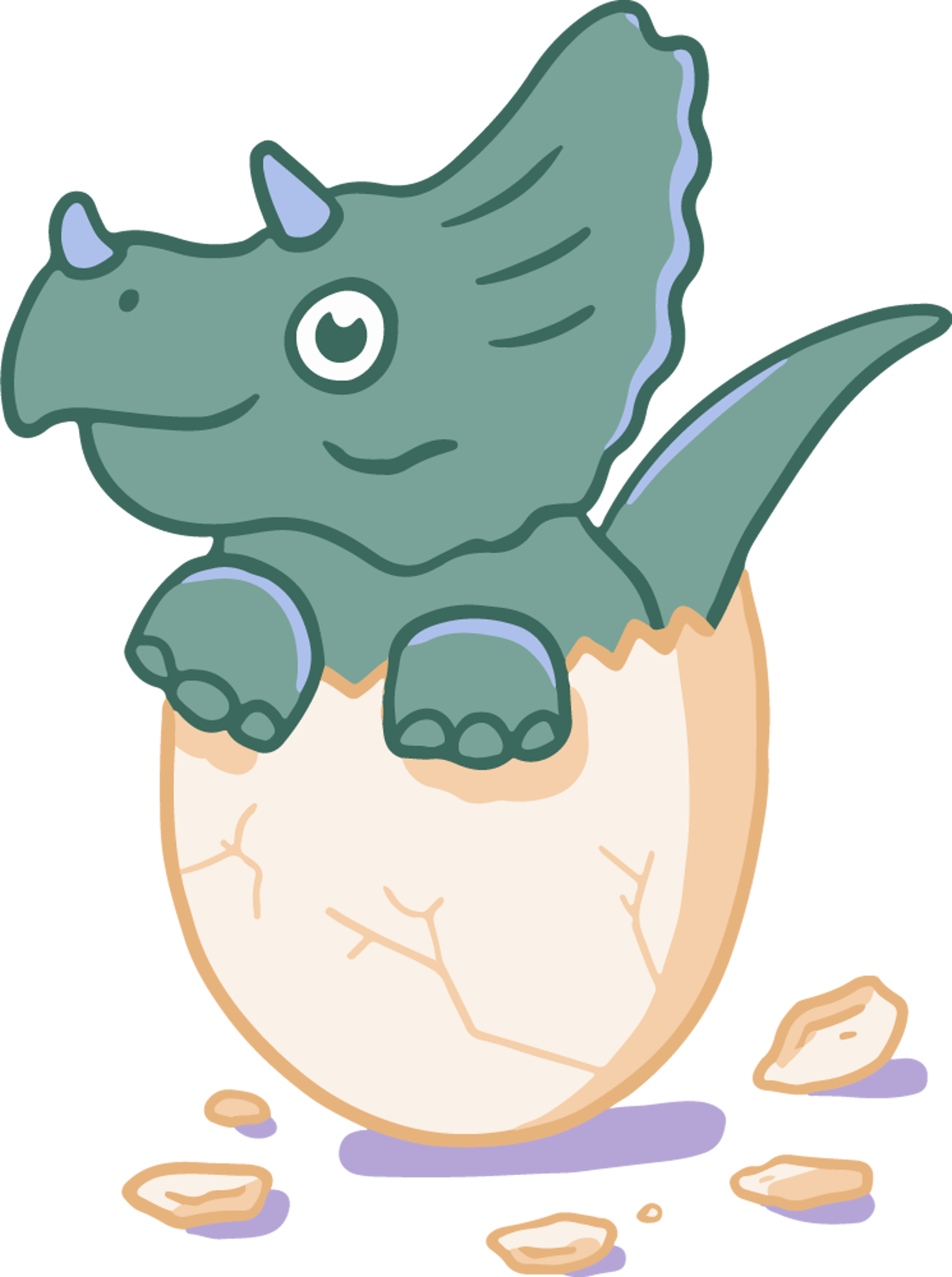 Hatching Triceratops Dinosaur