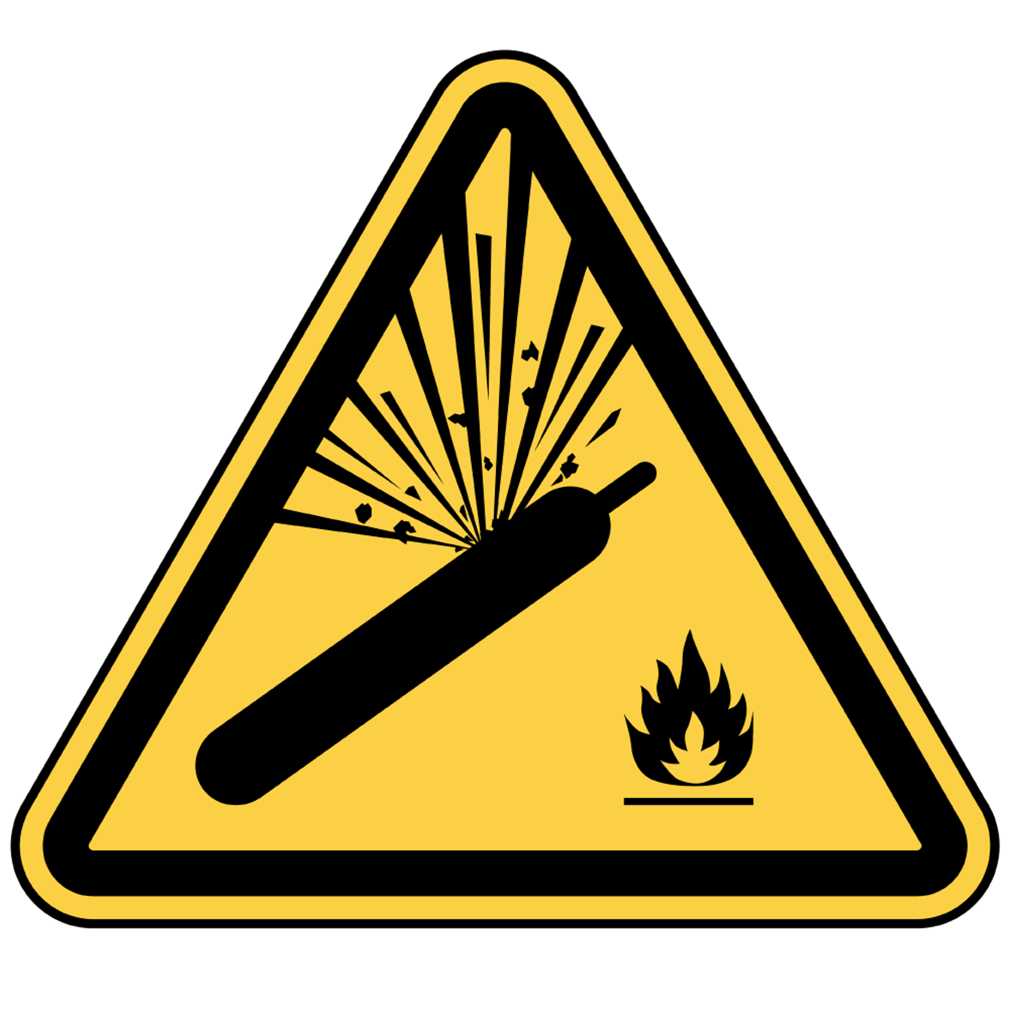 Warning Pressurized Cylinder