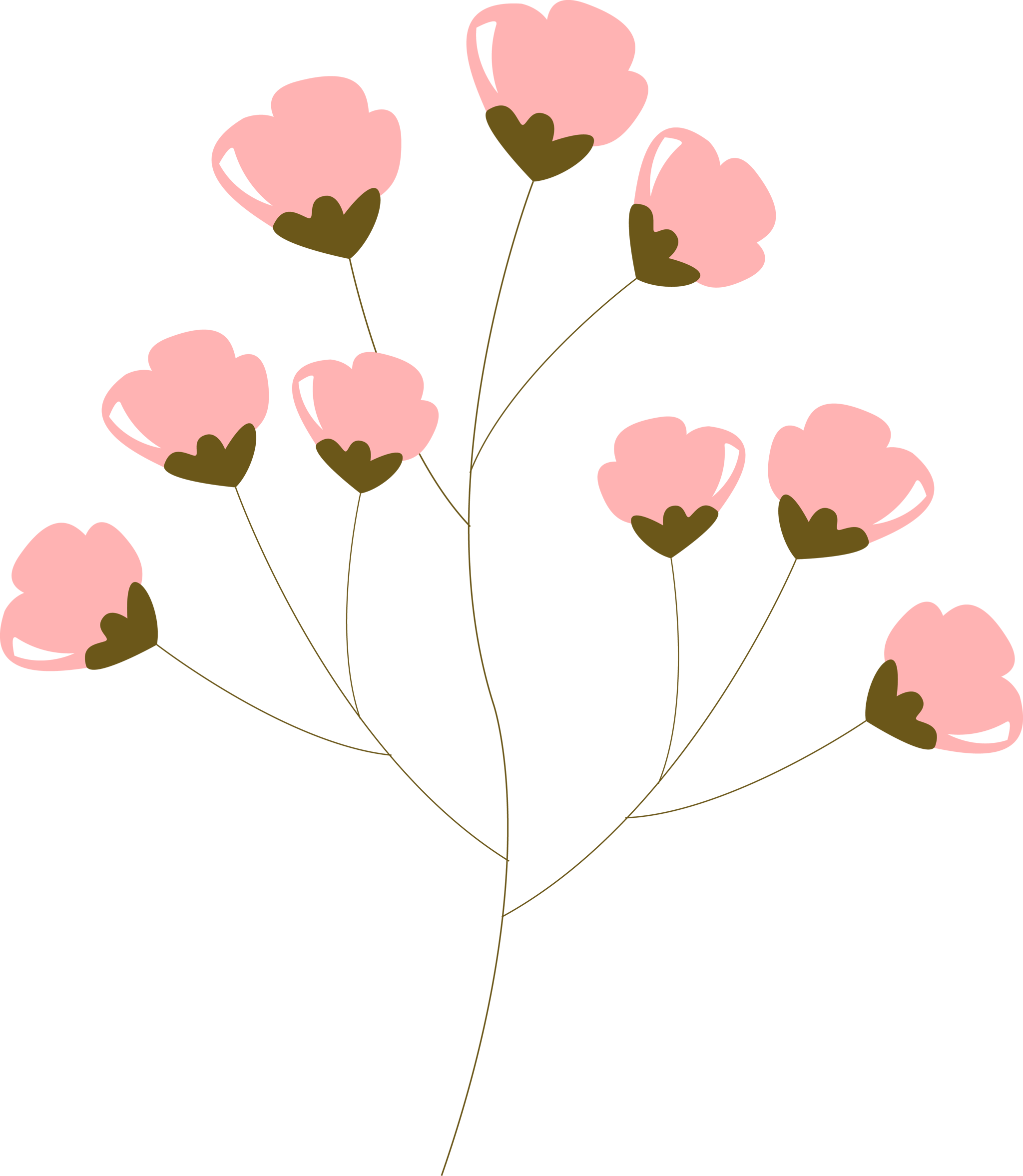 Little Pink Flower Branch
