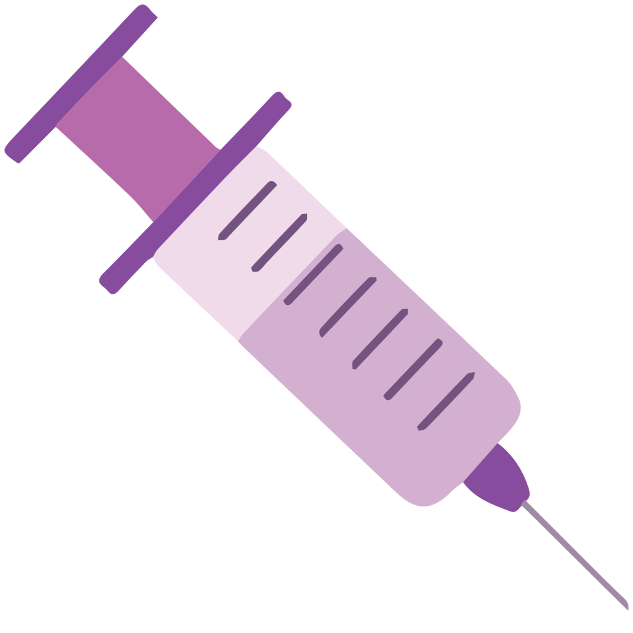 Purple Vaccine Syringe Needle