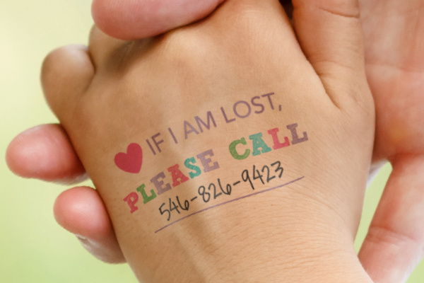 temporary tattoos for lost kids