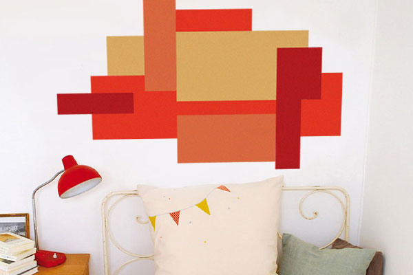 diy colour blocks, home decor, colour block, statement wall