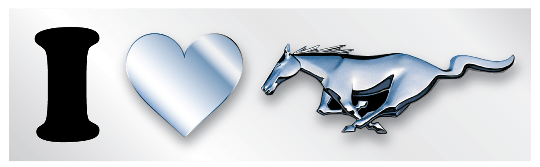 I Heart Mustangs Horse Logo