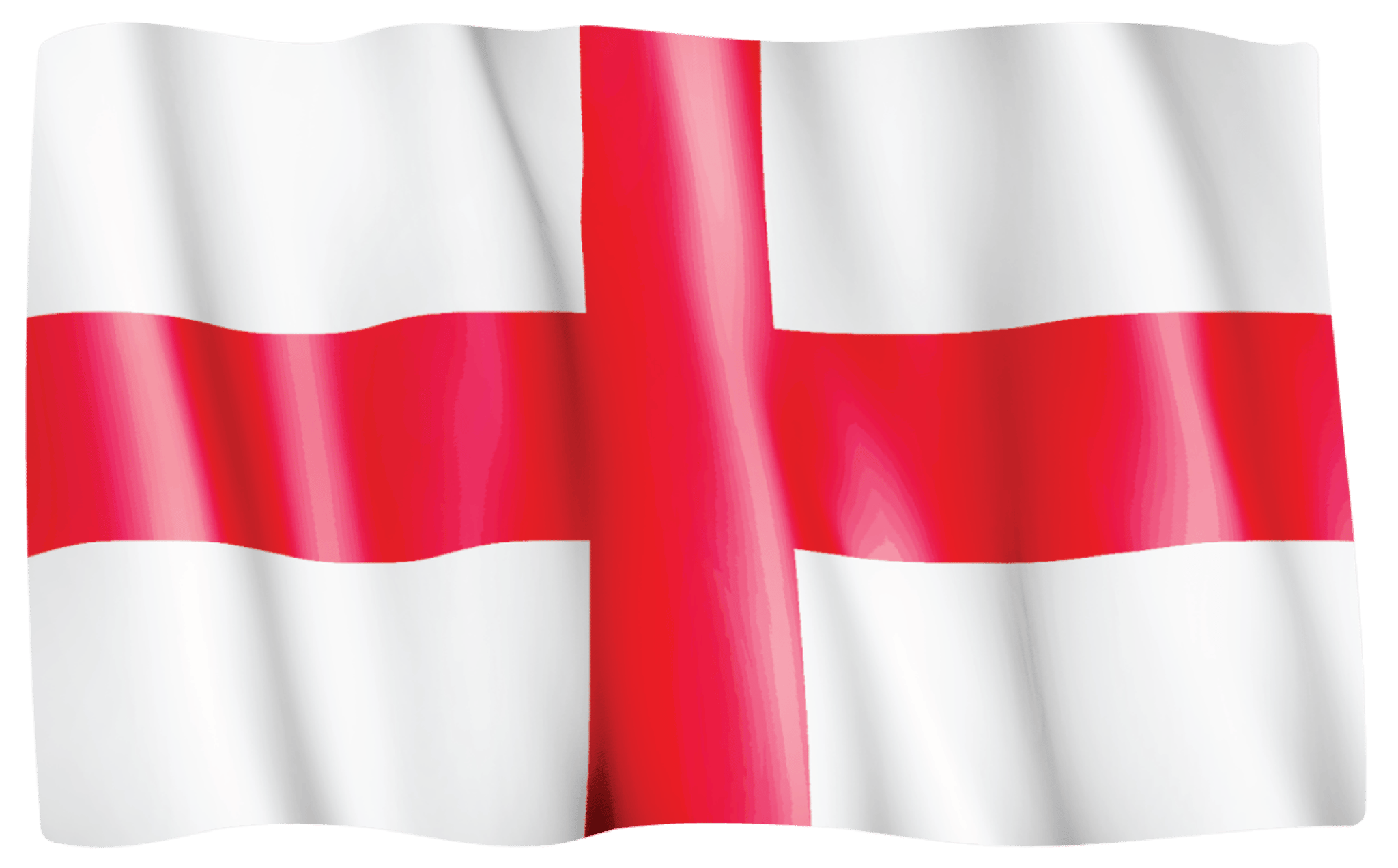 England Cross Waving Flag