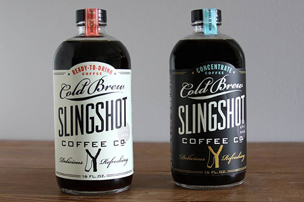 slingshot organic cold brew label
