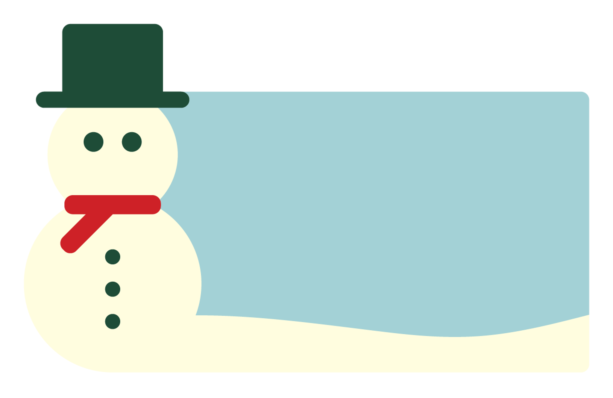 Vintage Christmas Snowman Label
