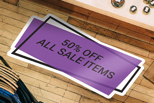 50% off Black Friday floor decal