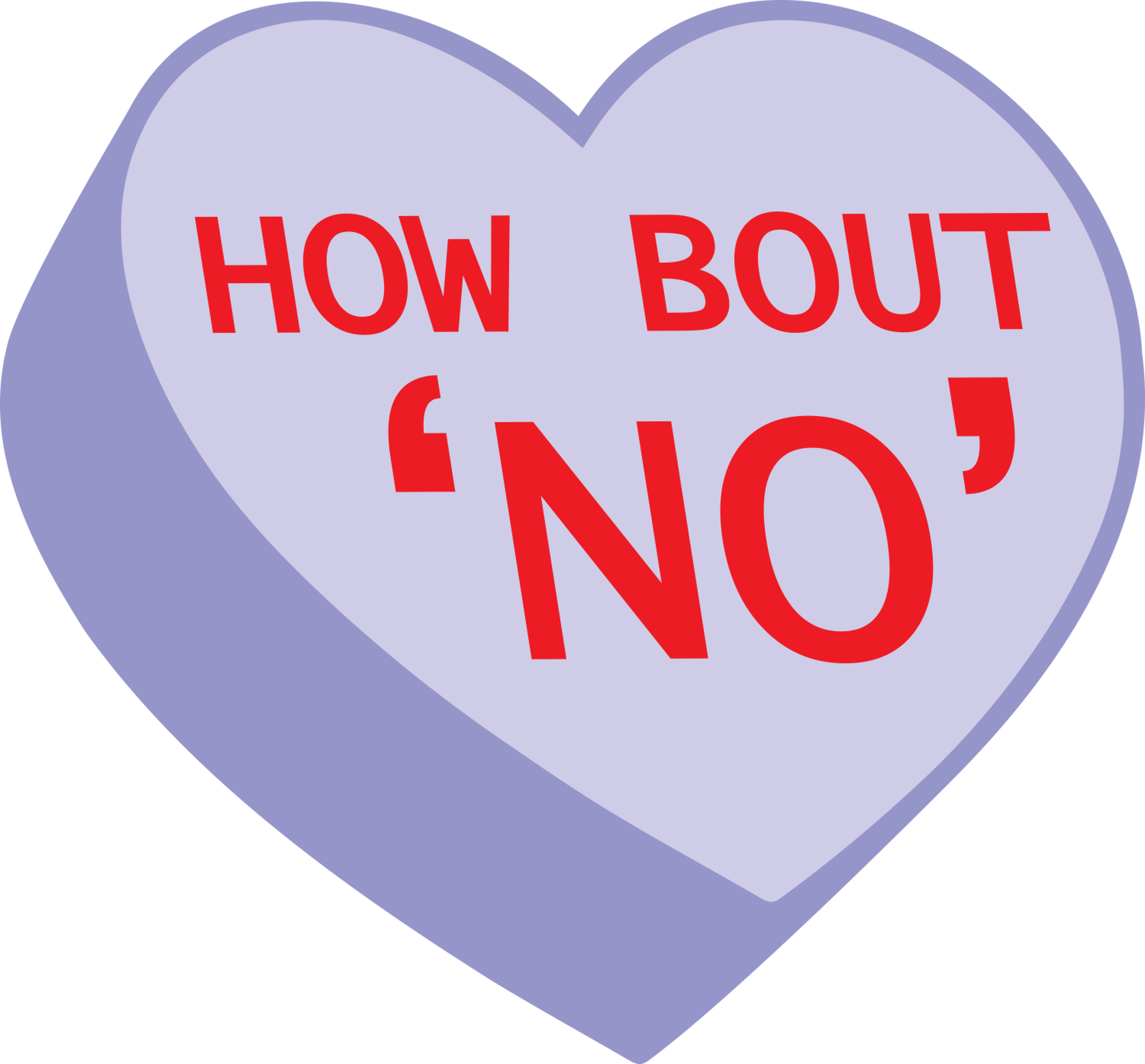 Candy Heart How About No