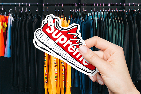 Supreme sneaker die-cut single