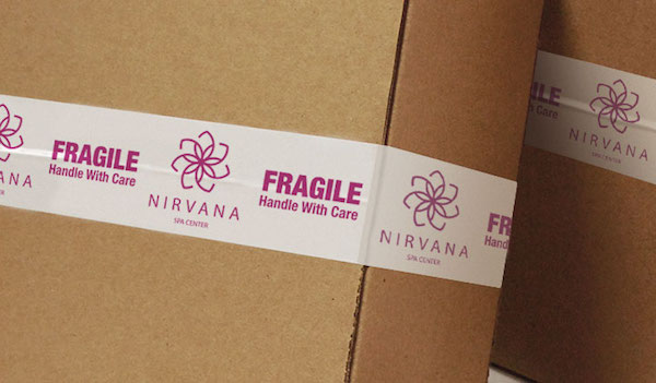 Secondary messaging on branded packaging tape