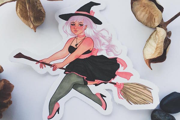 Custom die-cut single on table