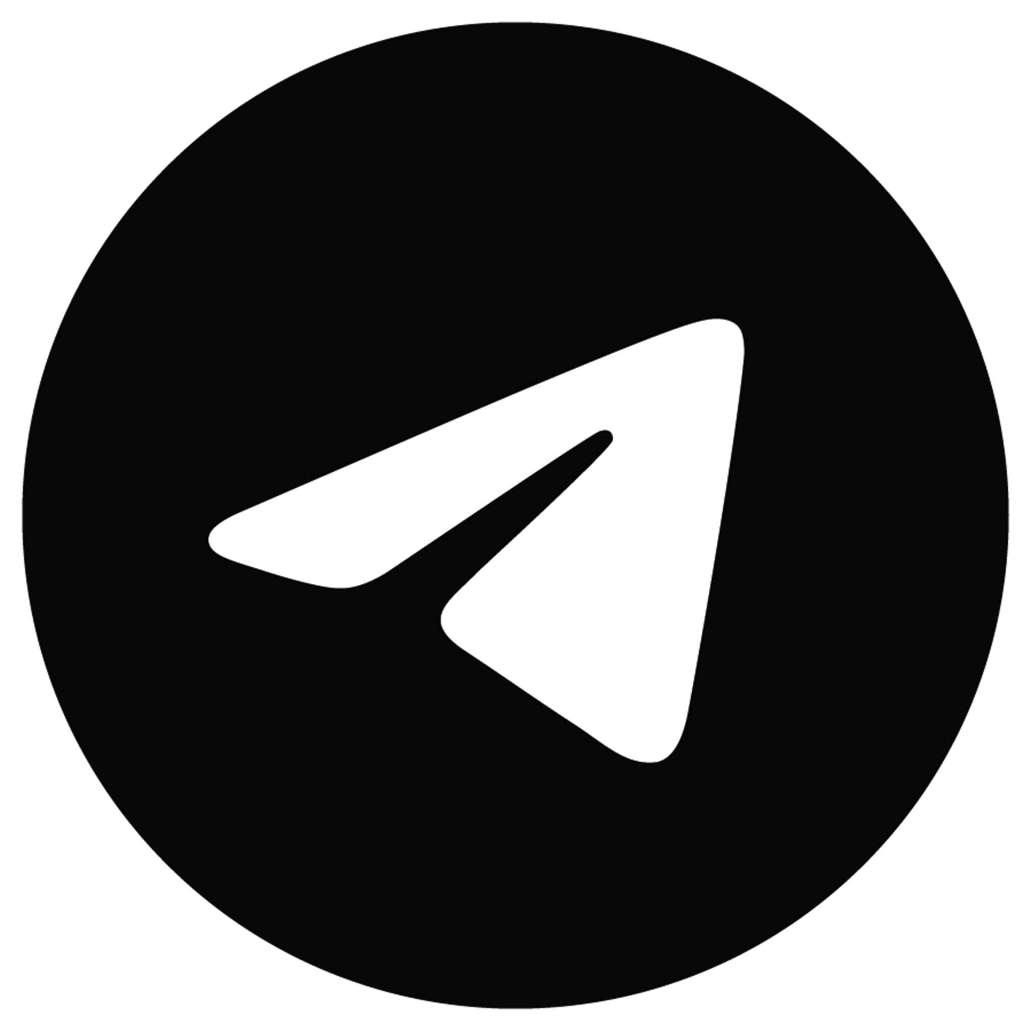 Telegram Black Circle