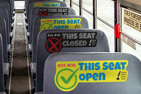 Ride the bus at a safe social distance