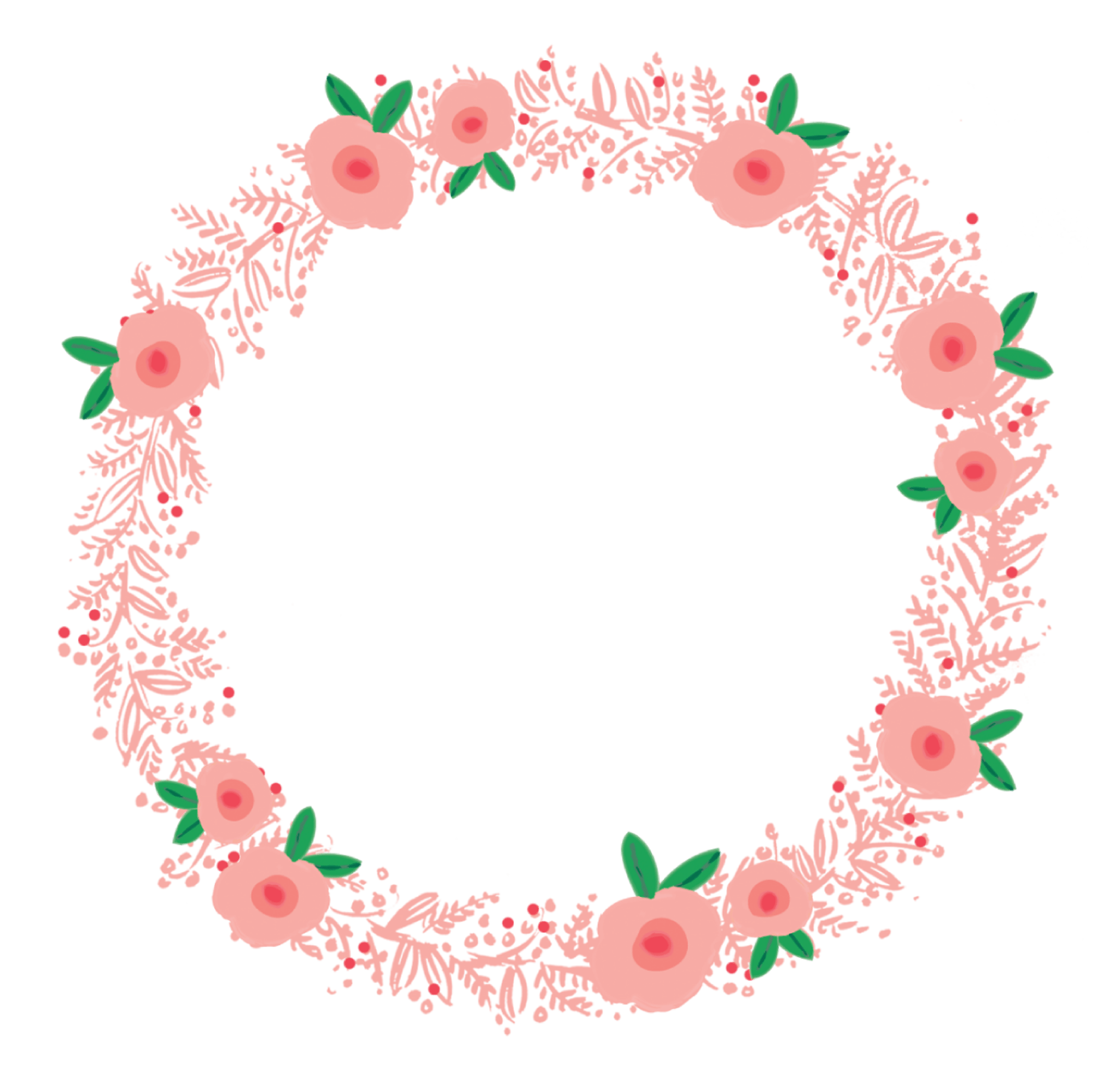 Pink Floral Wreath