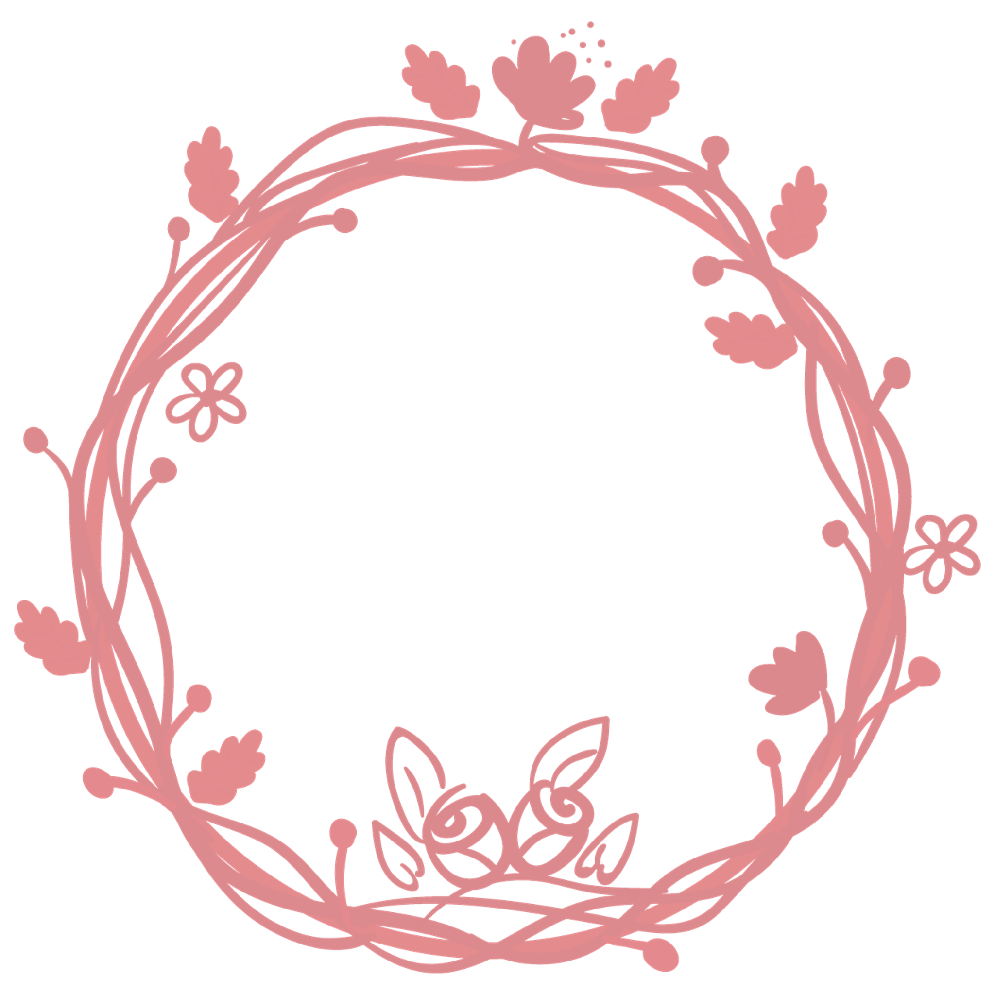 Peach Flower Frame
