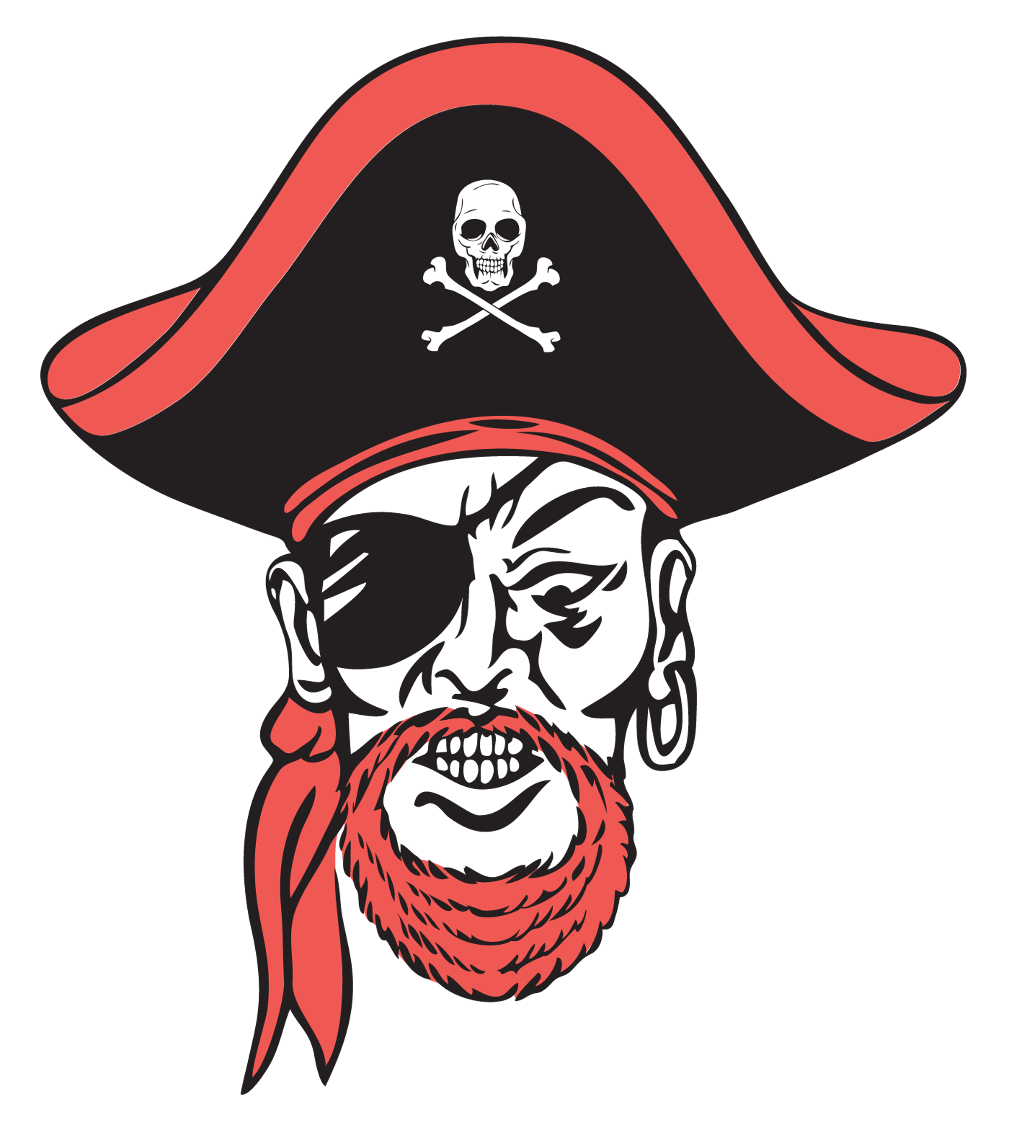 Pirate with Skull and Crossbones Hat