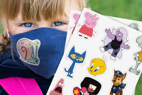 Upgrade some face masks with some classic cartoons and characters