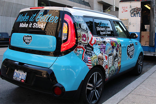 StickerYou sticker mobile on delivery