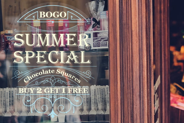 Use static clings to enhance your marketing message