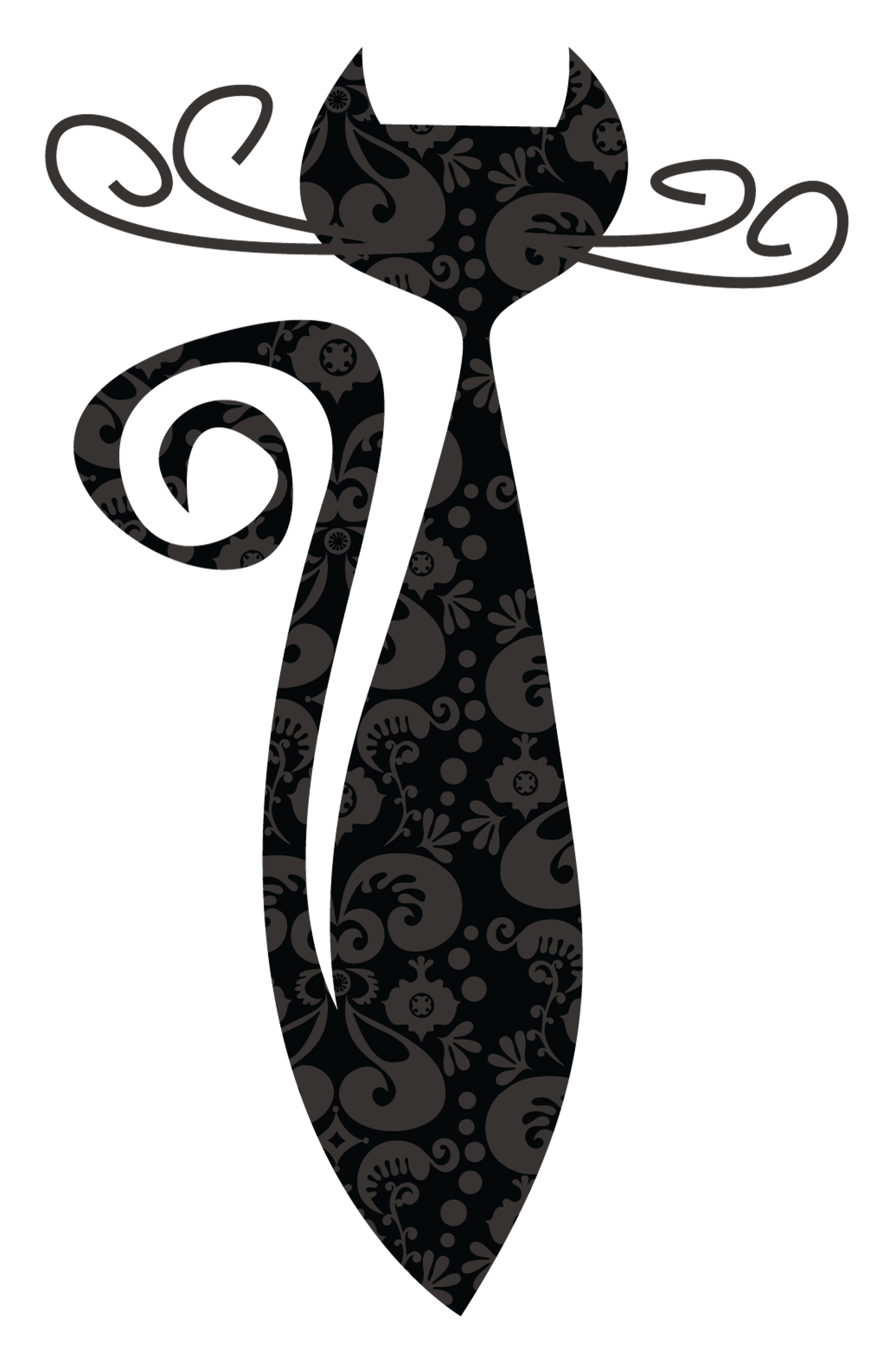 Patterned Black Cat