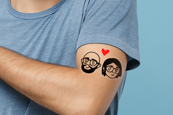Make custom temporary tattoos of your significant other’s face