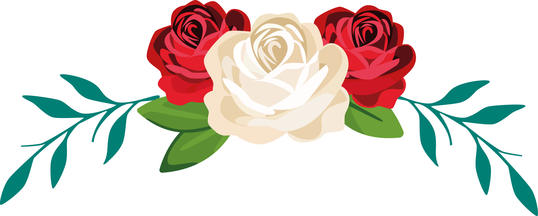 Red and White Floral Arch