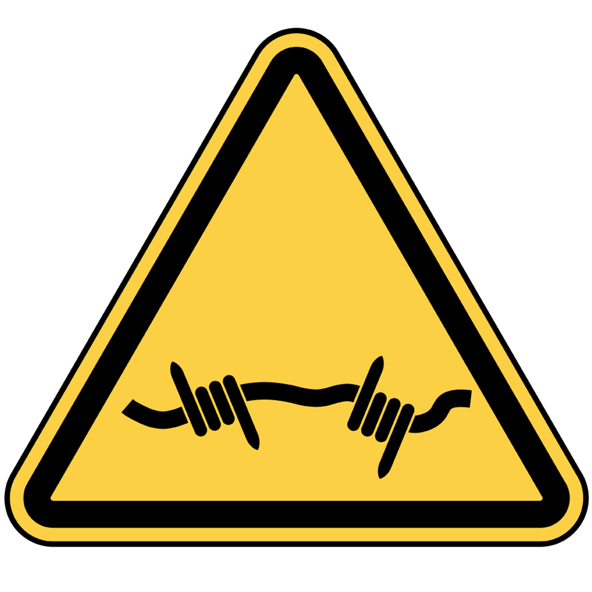 Barbed Wire Warning