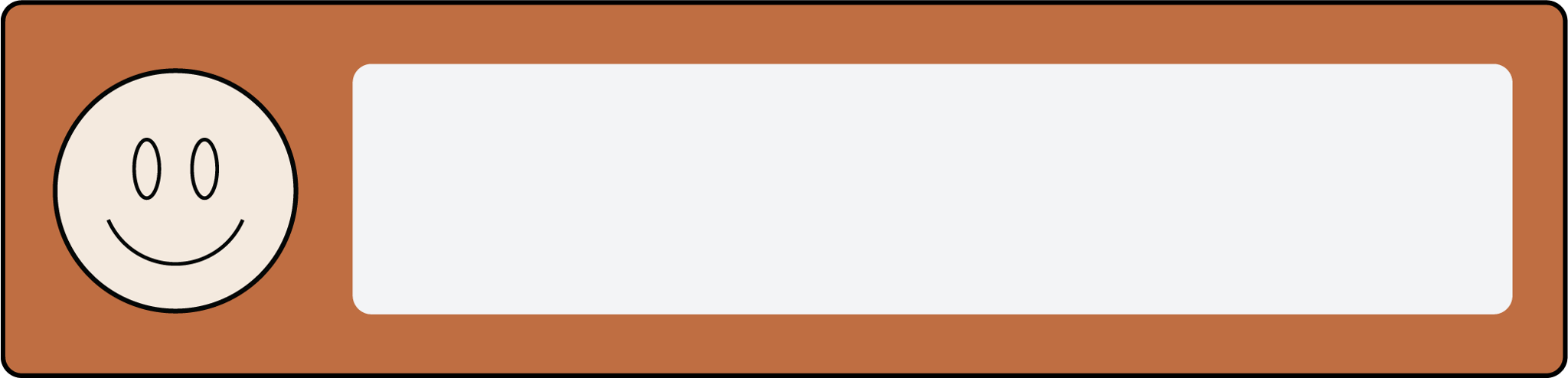 Smiley Label Brown
