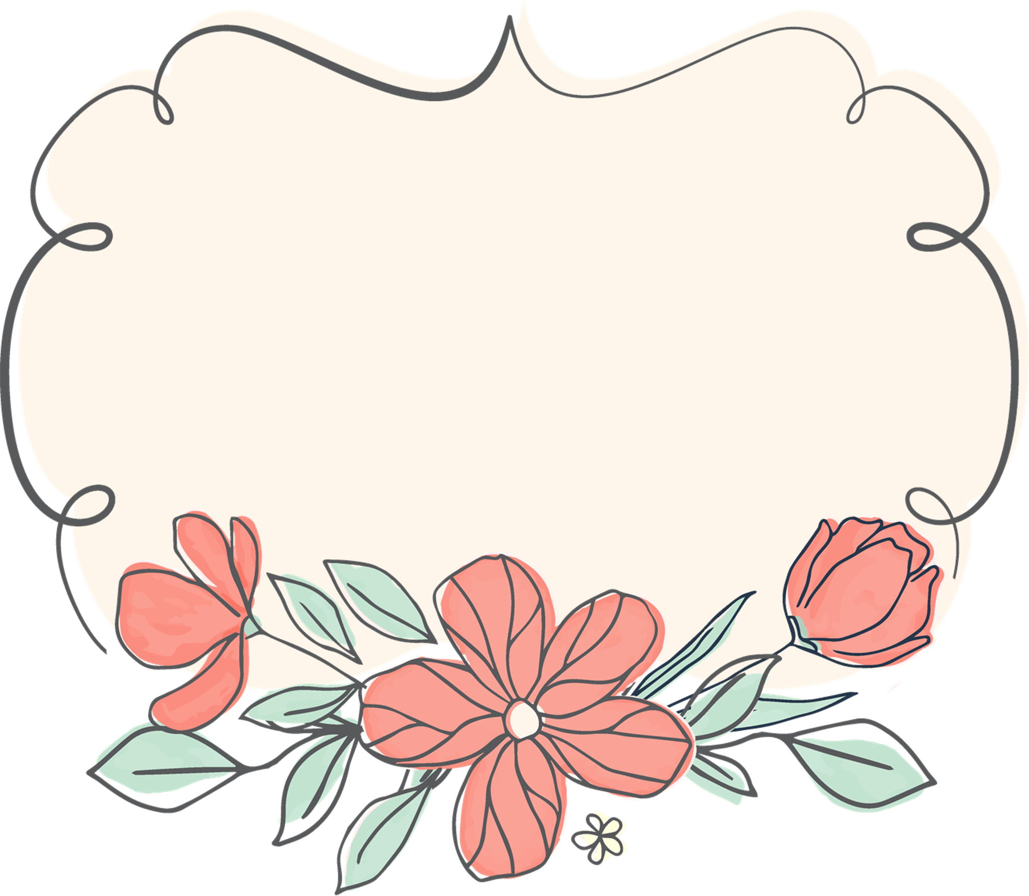 Flower Accent Tag