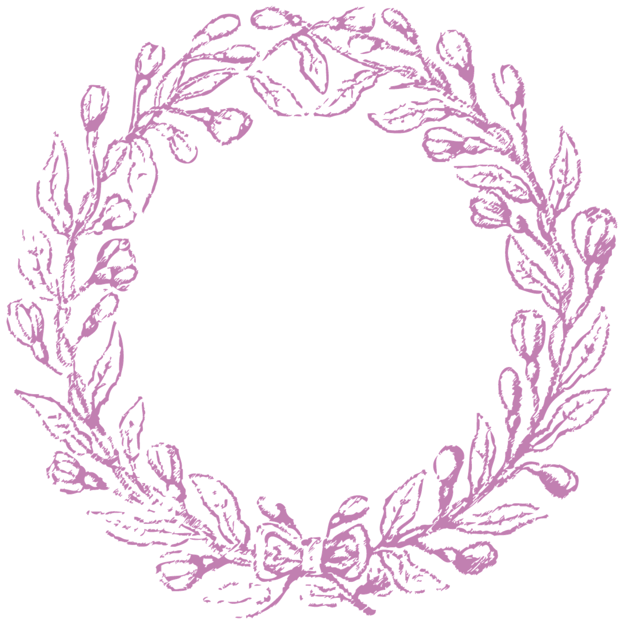 Purple Floral Wreath