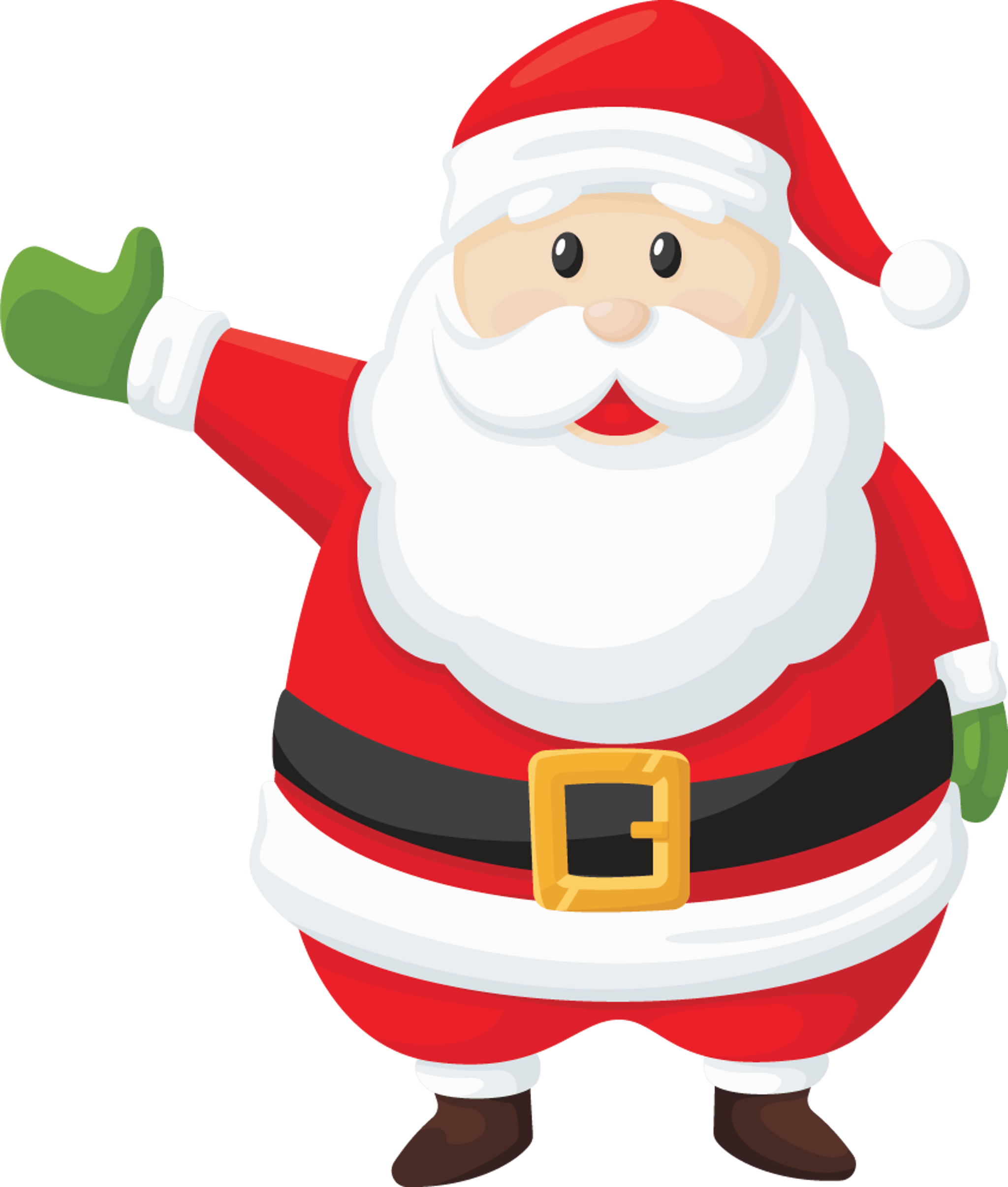 Waving Christmas Santa