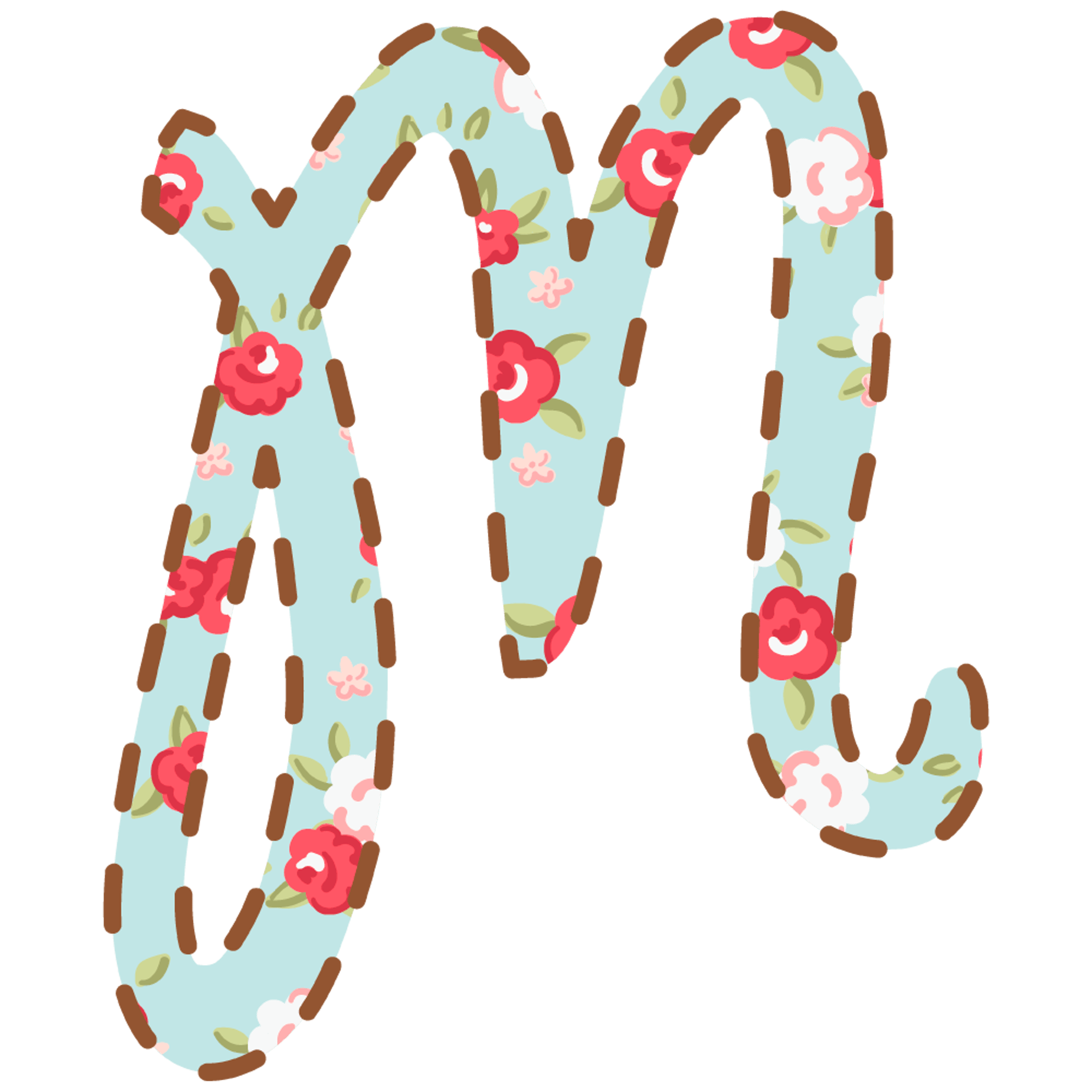 Letter M Floral