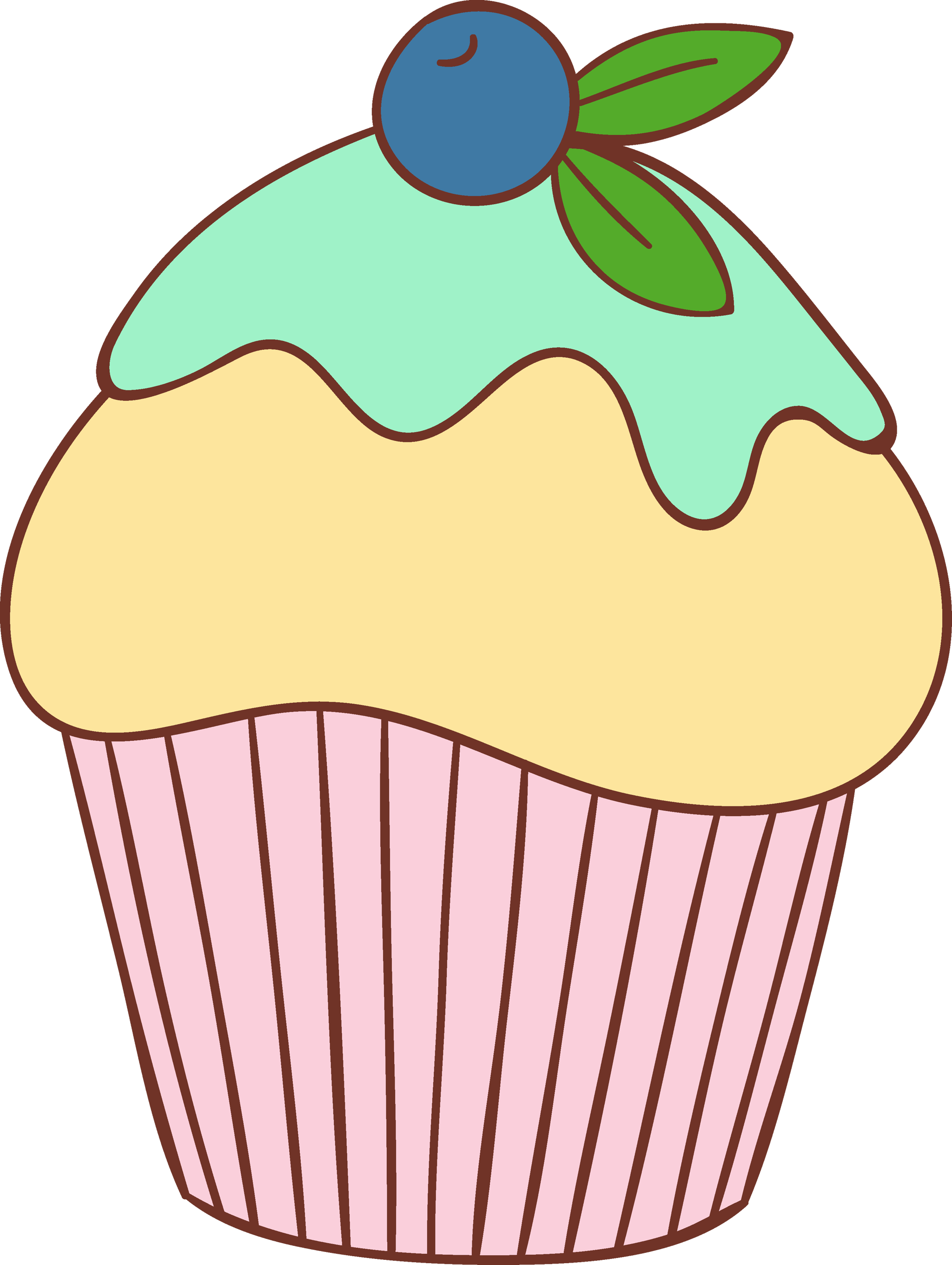 Blueberry Vanilla Cupcake