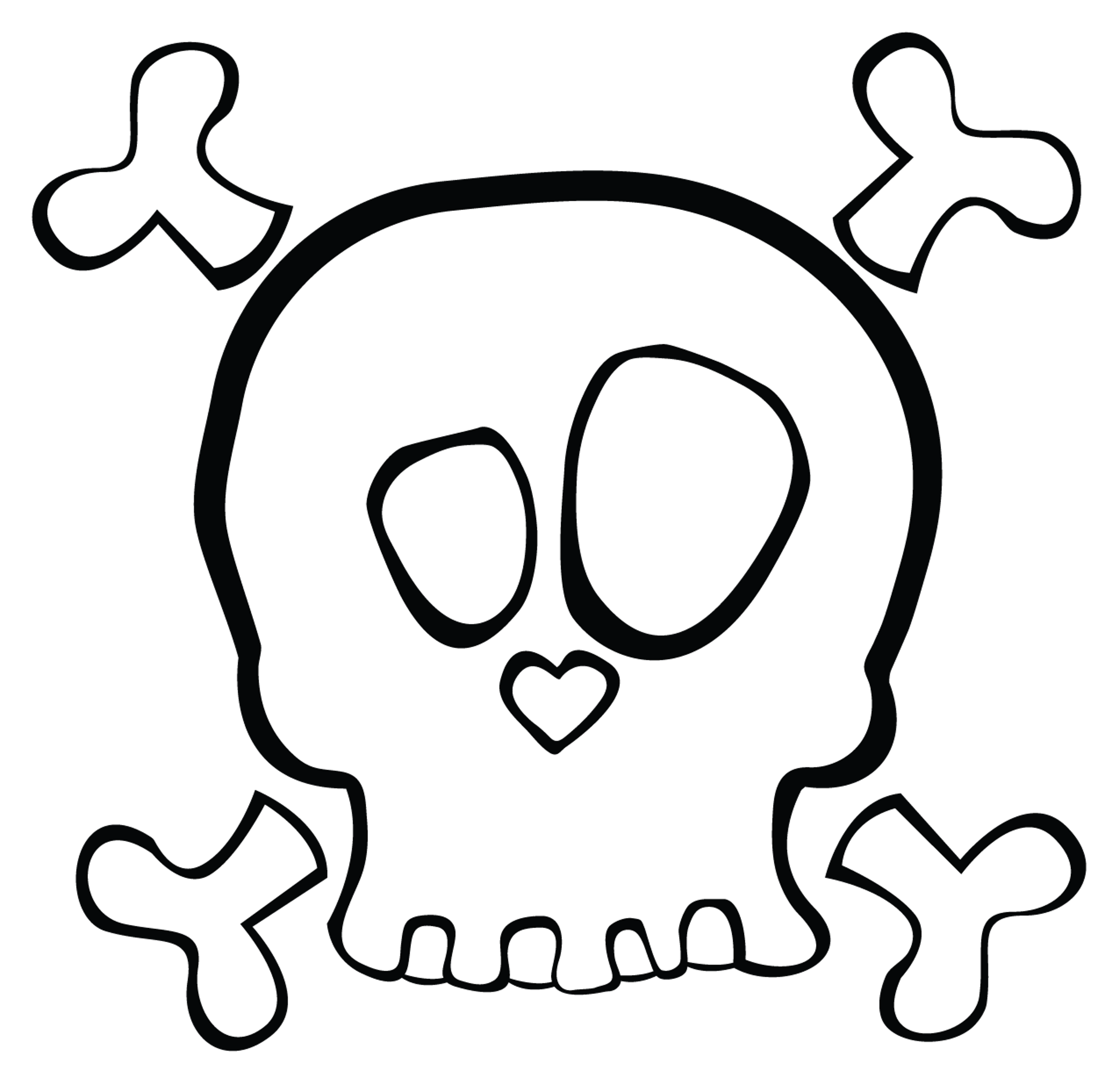 Blank Cute Skull