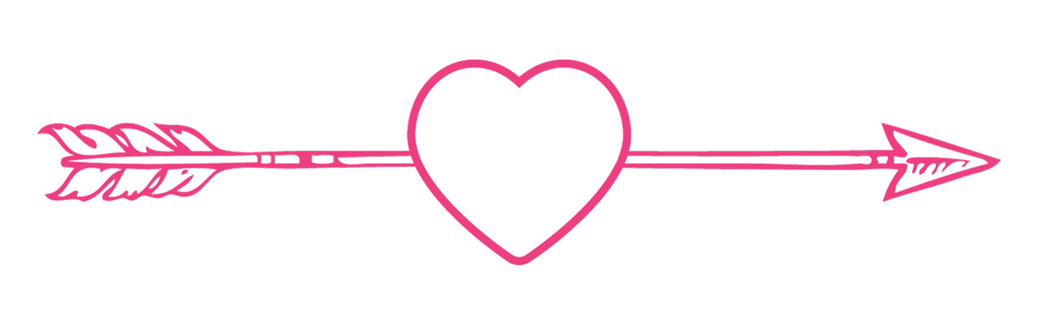 Love Heart Arrow Sketch Right